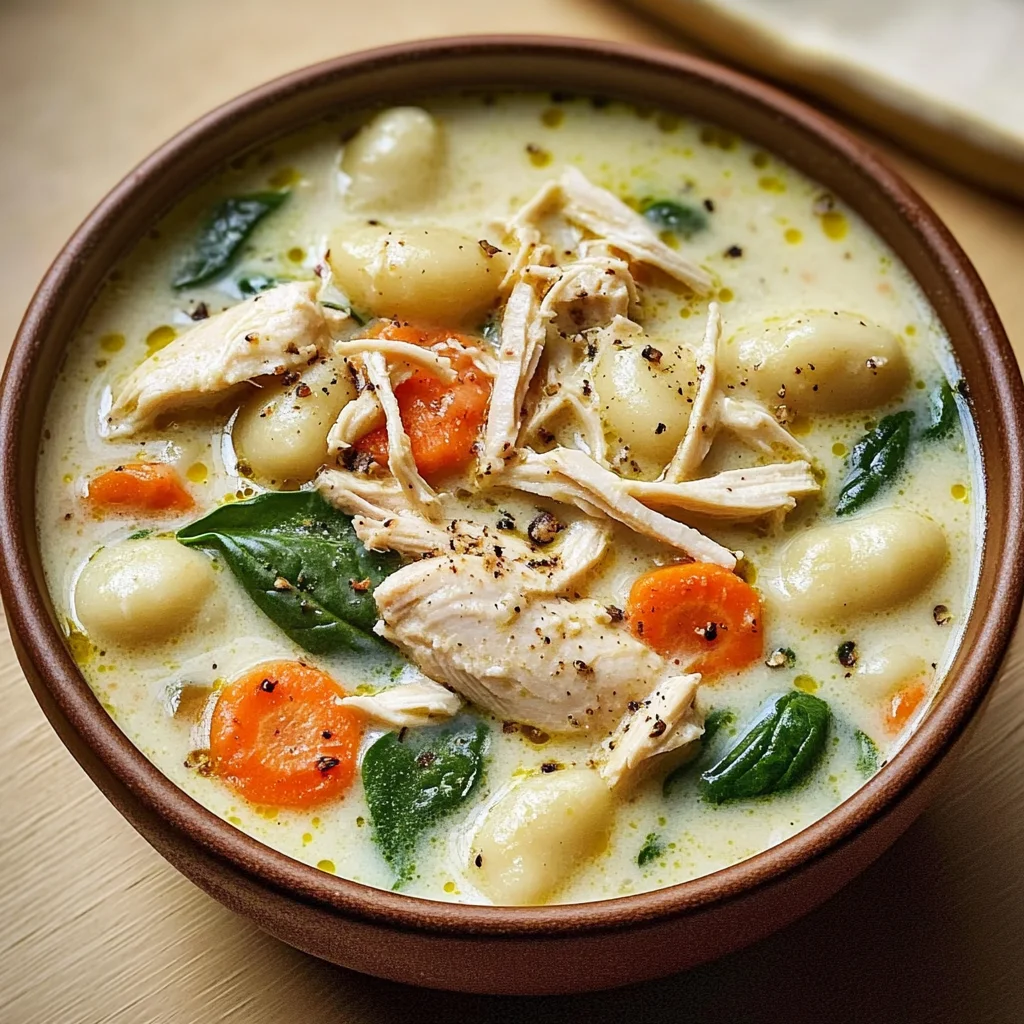 Creamy Crockpot Chicken Gnocchi Soup