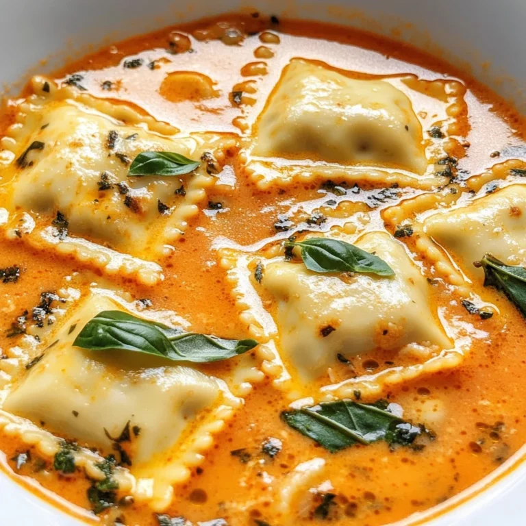 Creamy Tuscan Ravioli Soup