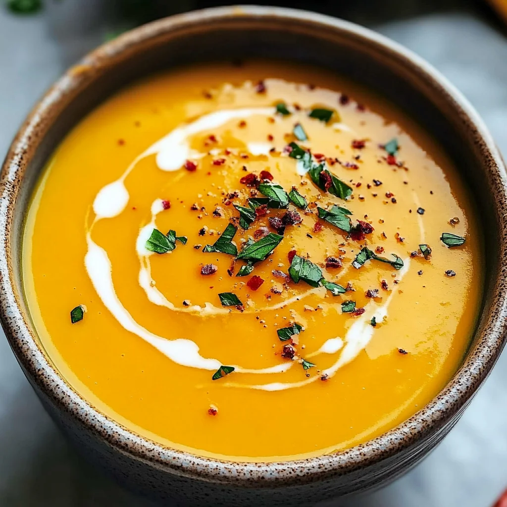 Easy Butternut Squash and Sweet Potato Soup