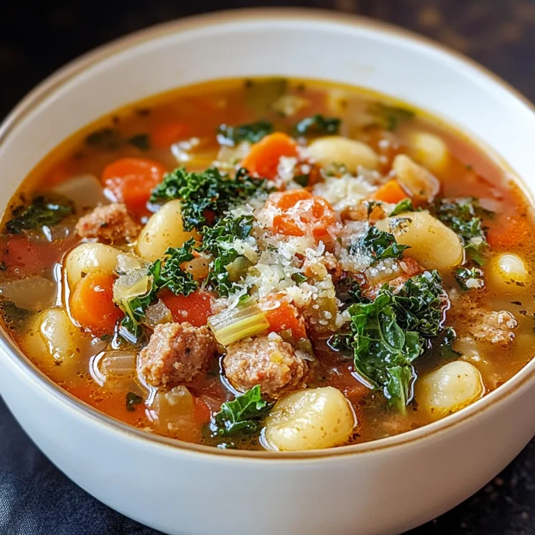 Italian Vegetable Soup with Spicy Sausage