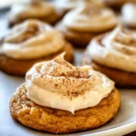 Pumpkin Cookies with Cream Cheese Frosting