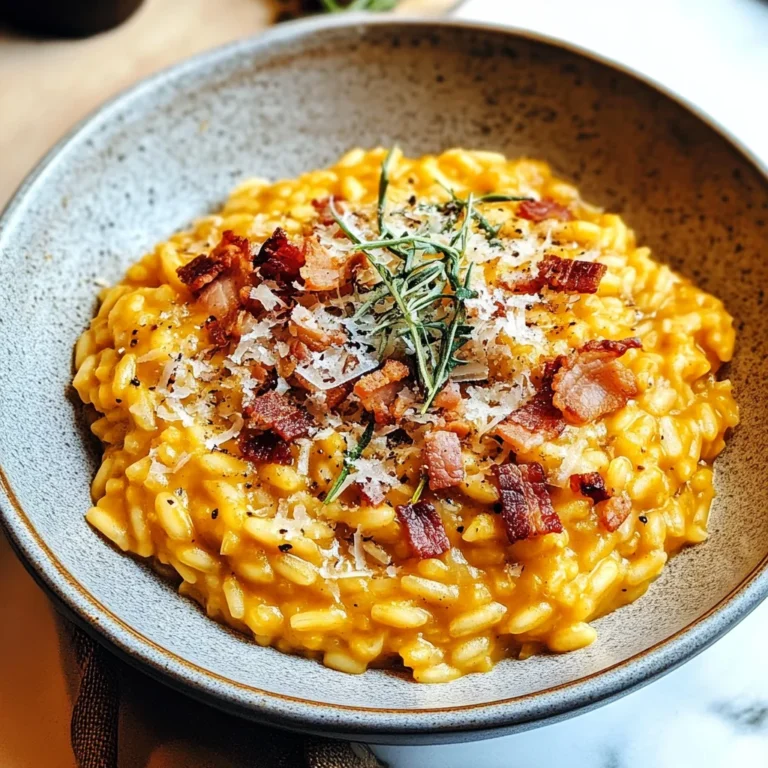 Pumpkin Risotto with Bacon & Parmesan