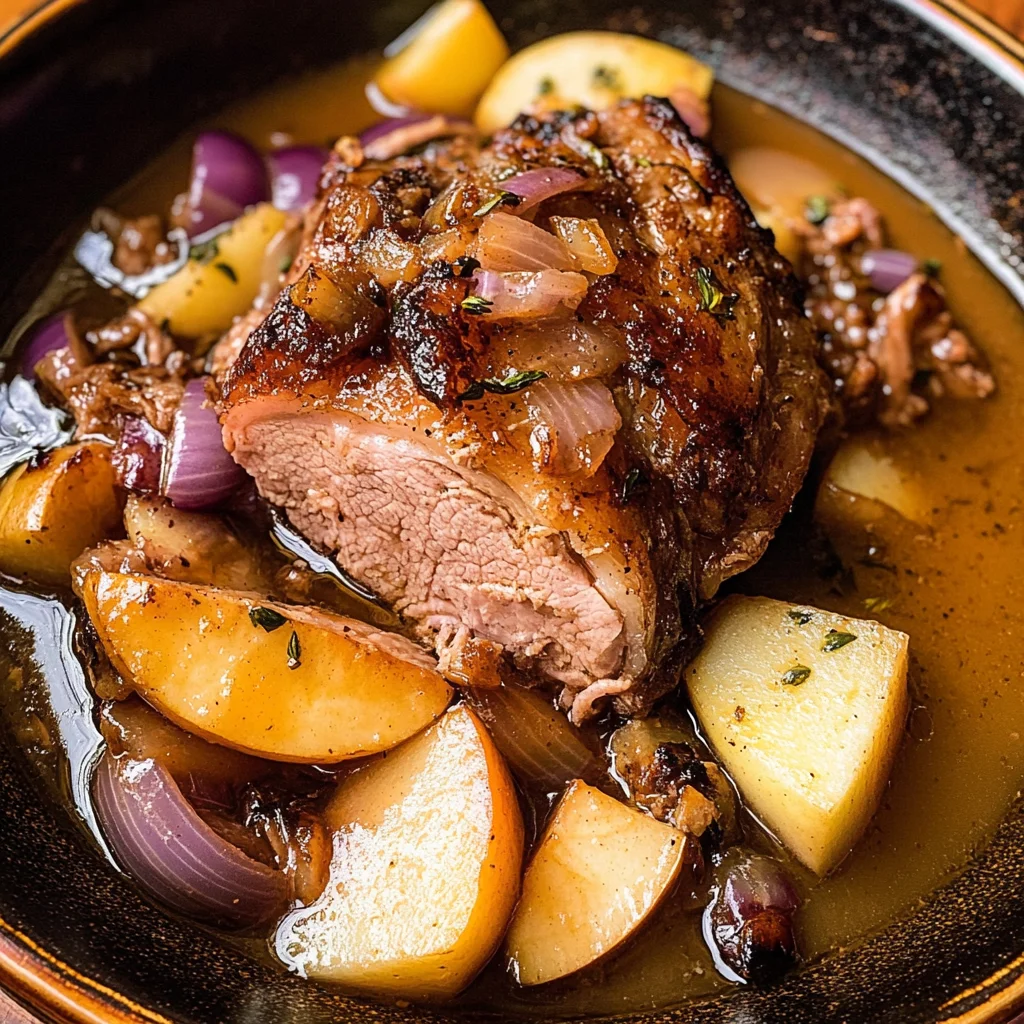Apple Cider Braised Pork Shoulder