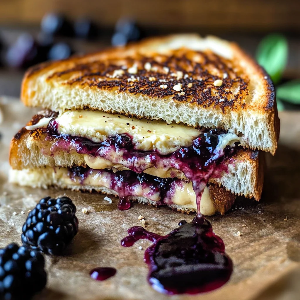 Balsamic Blackberry Brie Grilled Cheese