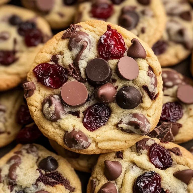 Cherry Chocolate Chip Cookies with Mocha Chips