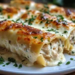 Chicken Alfredo Lasagna Rolls
