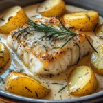 Cod & Potatoes in Rosemary Cream Sauce