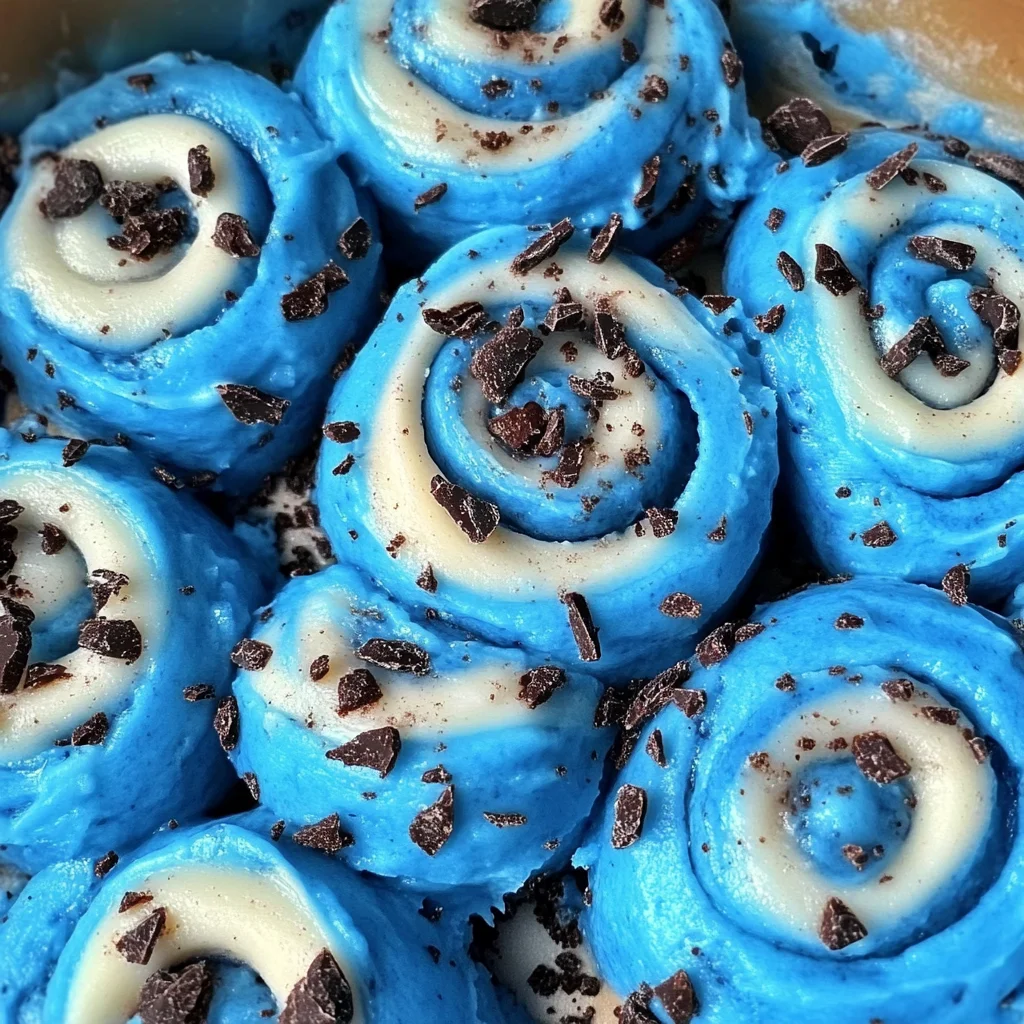 Cookie Monster Cinnamon Rolls Recipe