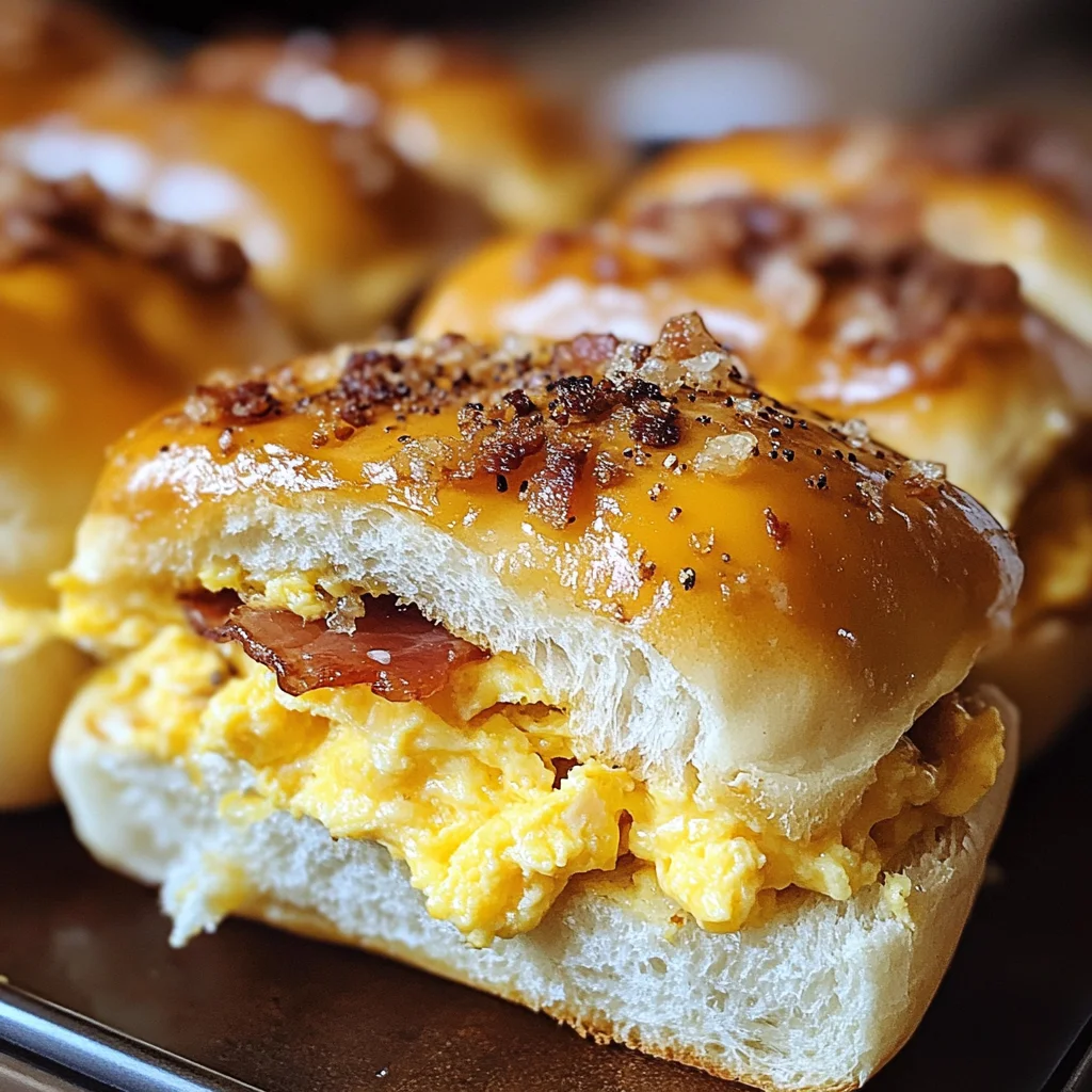 Crack Breakfast Sliders (Turkey Bacon Egg & Cheese)