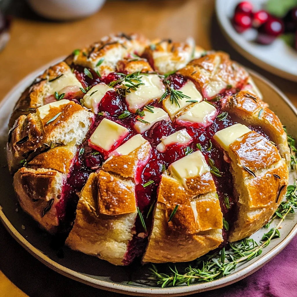 Cranberry Brie Pull-Apart Bread