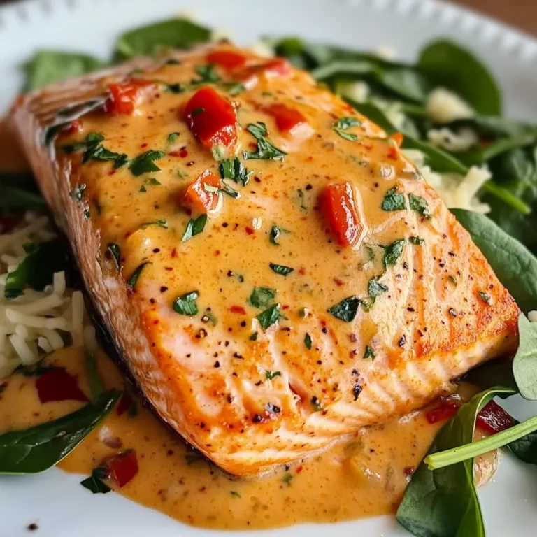 Creamy Roasted Red Pepper Salmon Recipe - Delicious & Easy