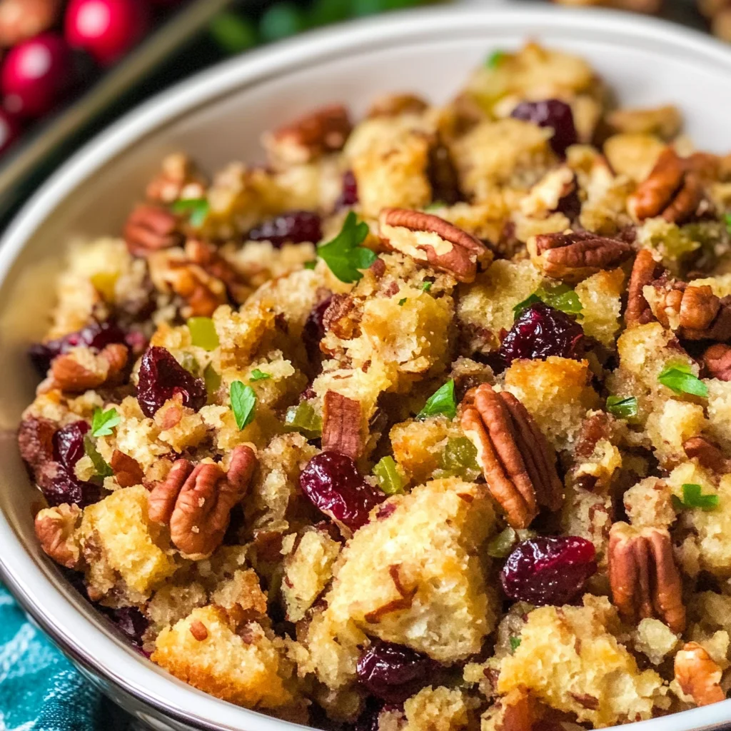 Crock Pot Cranberry Pecan Stuffing