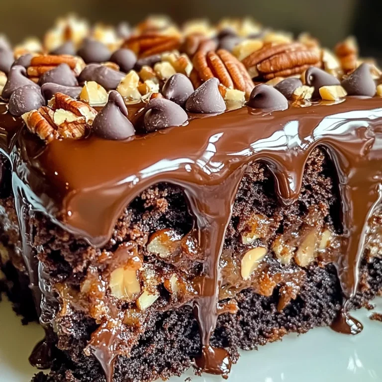 German Chocolate Poke Cake