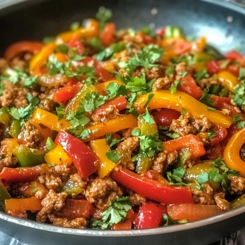 Ground Turkey and Bell Pepper Skillet