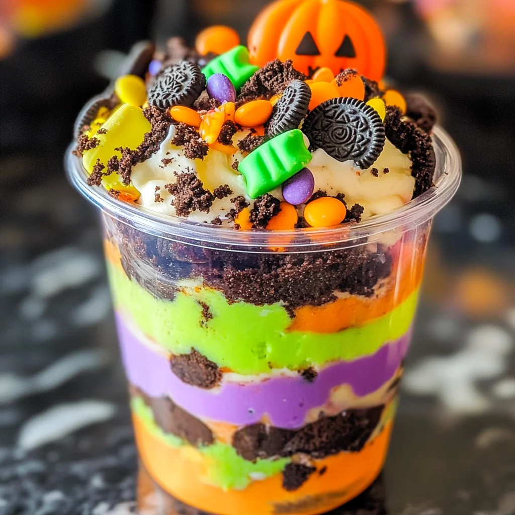 Halloween Pudding Cups