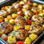 Hawaiian Chicken Sheet Pan Dinner