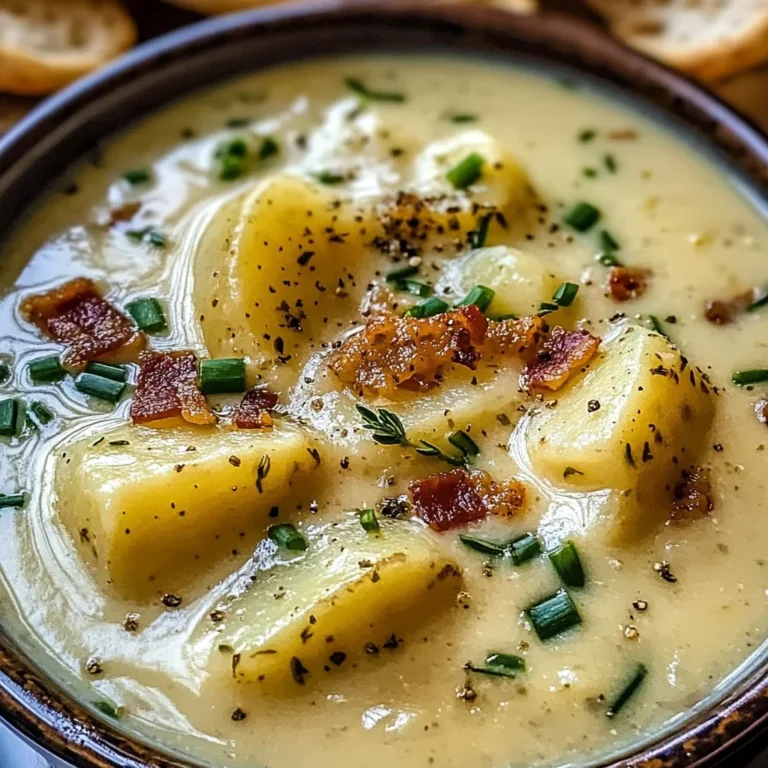 Hearty Cheddar Garlic Herb Potato Soup Recipe
