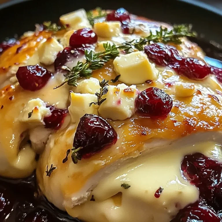 Impressive Cranberry Brie Stuffed Chicken