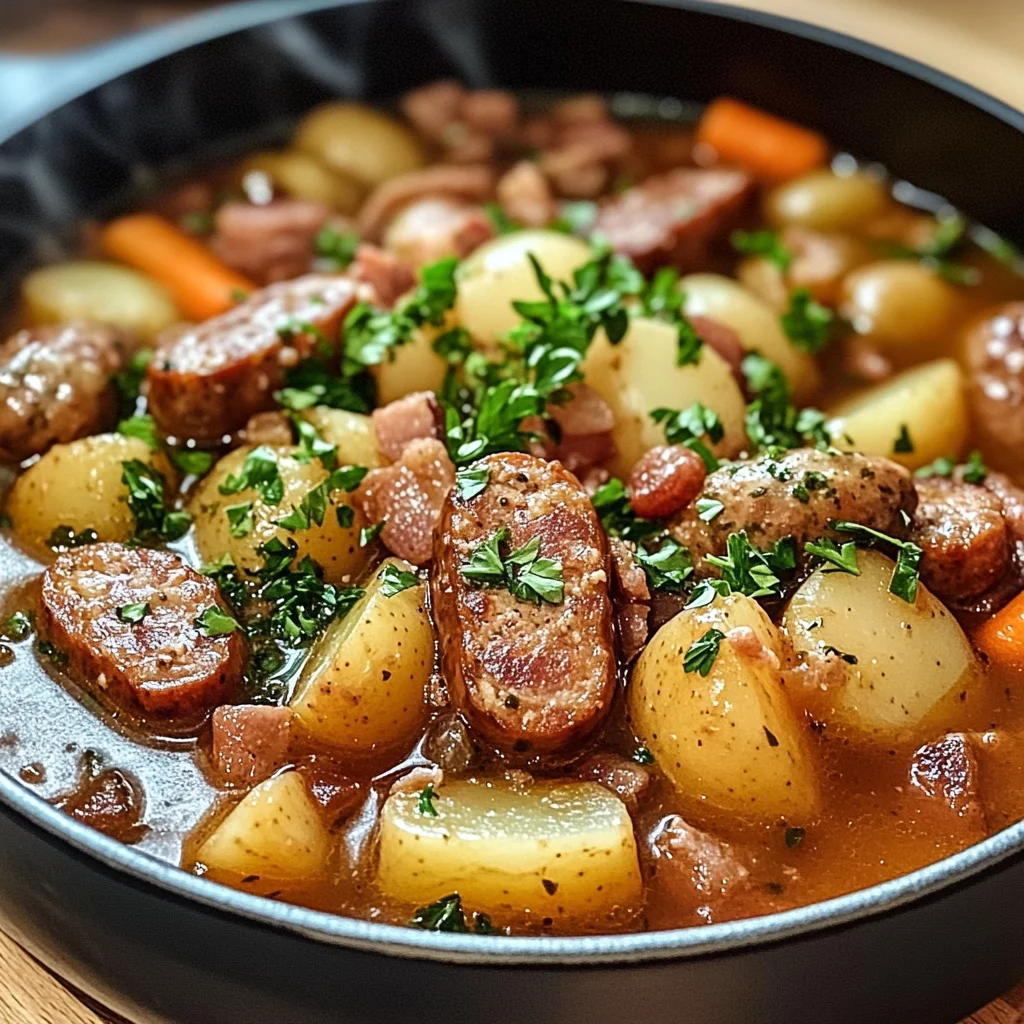 Irish Sausage and Bacon Stew
