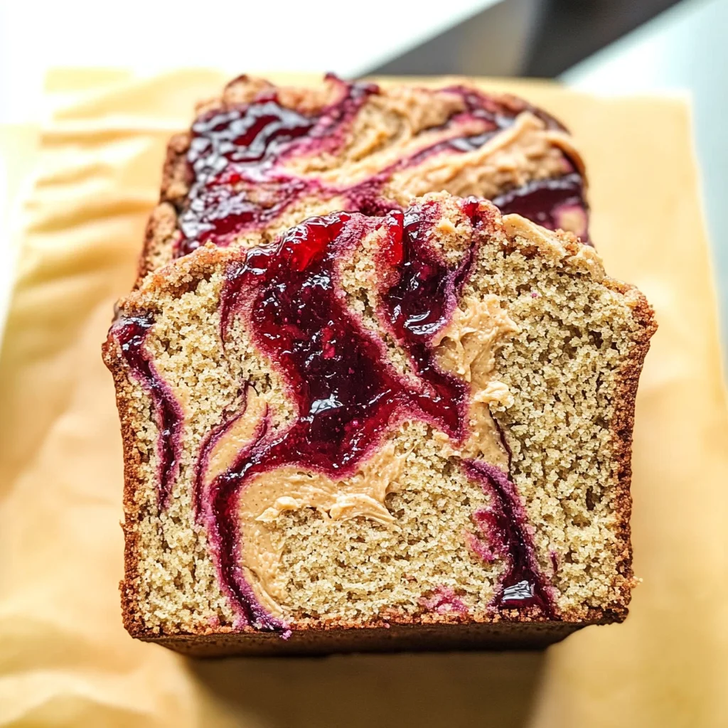 Peanut Butter & Jelly Banana Bread Recipe