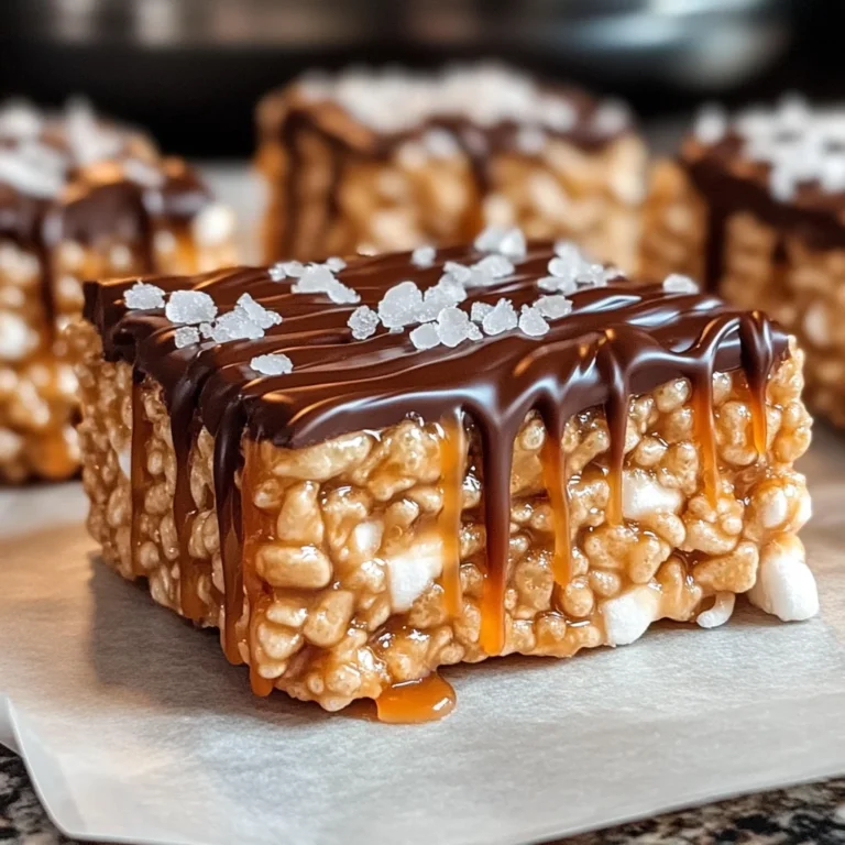 Salted Caramel Rice Krispie Treats: A Sweet & Salty Indulgence