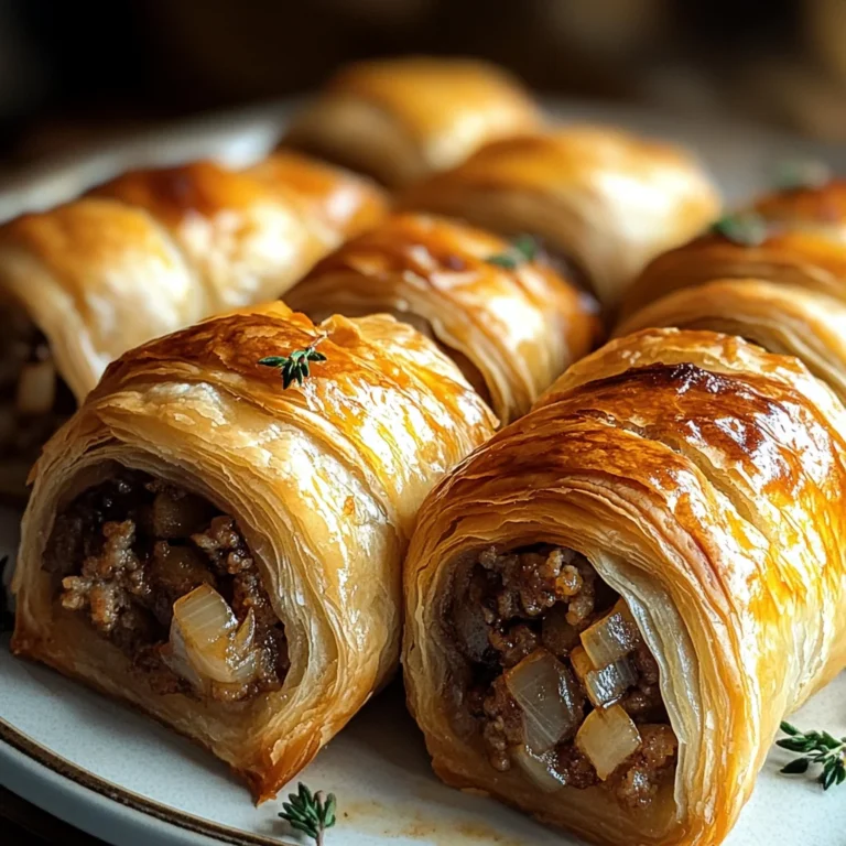 Savory French Onion Sausage Rolls