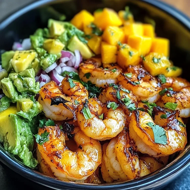 Shrimp Avocado Mango Bowls