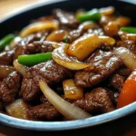 Sizzling Chinese Pepper Steak with Onions