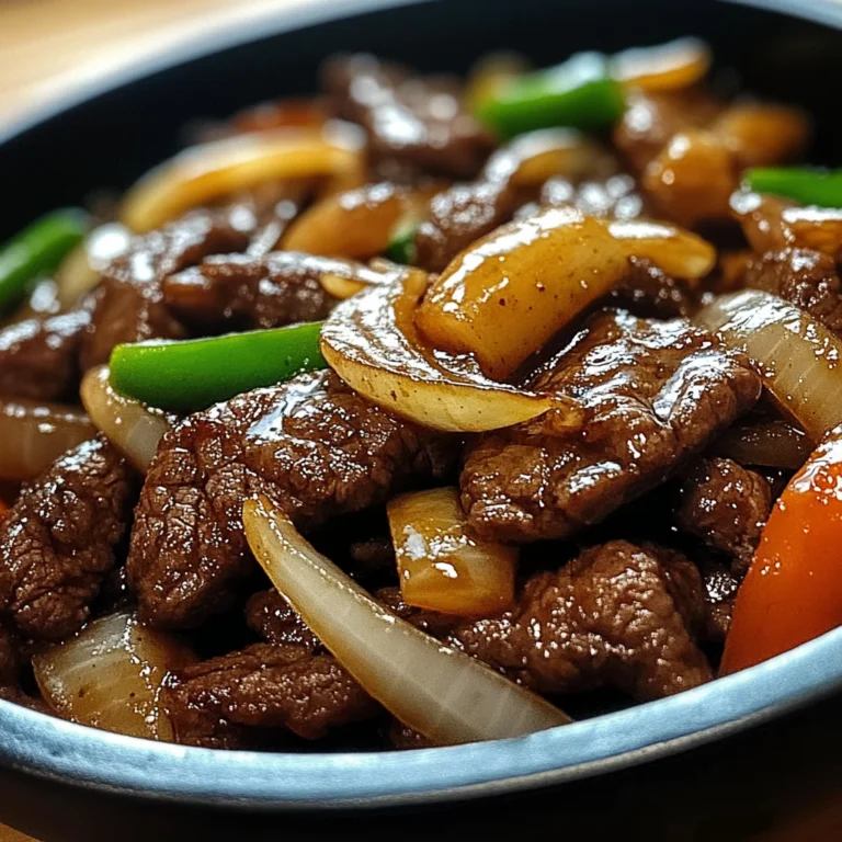 Sizzling Chinese Pepper Steak with Onions