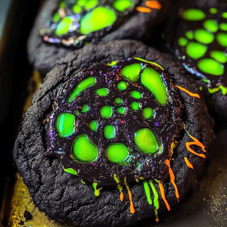 Slime Filled Halloween Cookies