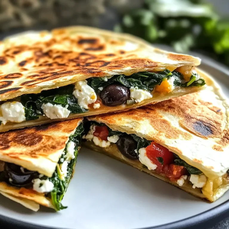 Spinach and Feta Quesadillas