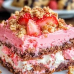Strawberry Crunch Brownies