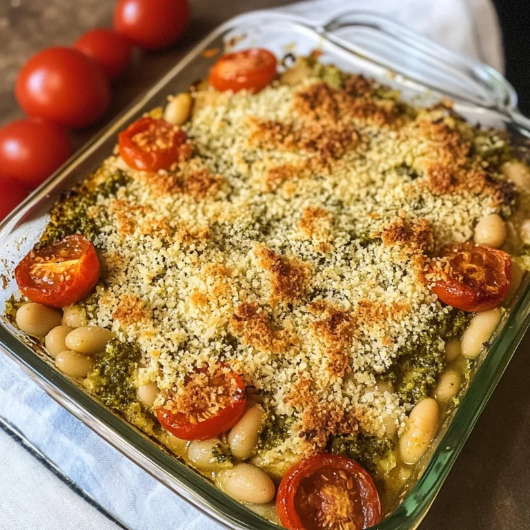 White Bean and Pesto Bake