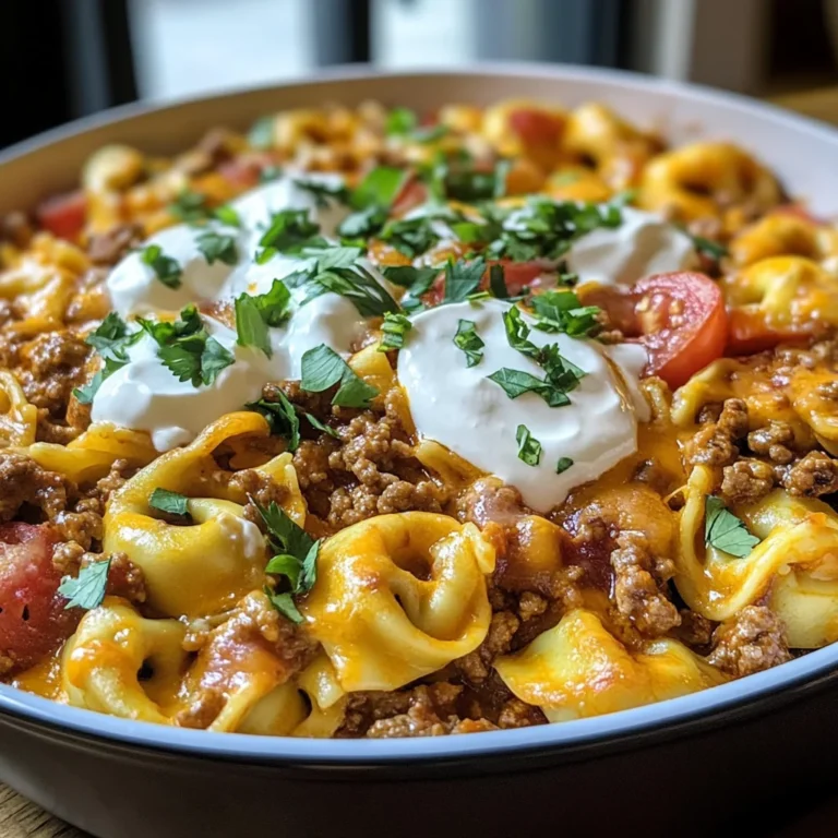 Cheesy Taco Tortellini Bake: Easy Family Dinner Recipe!
