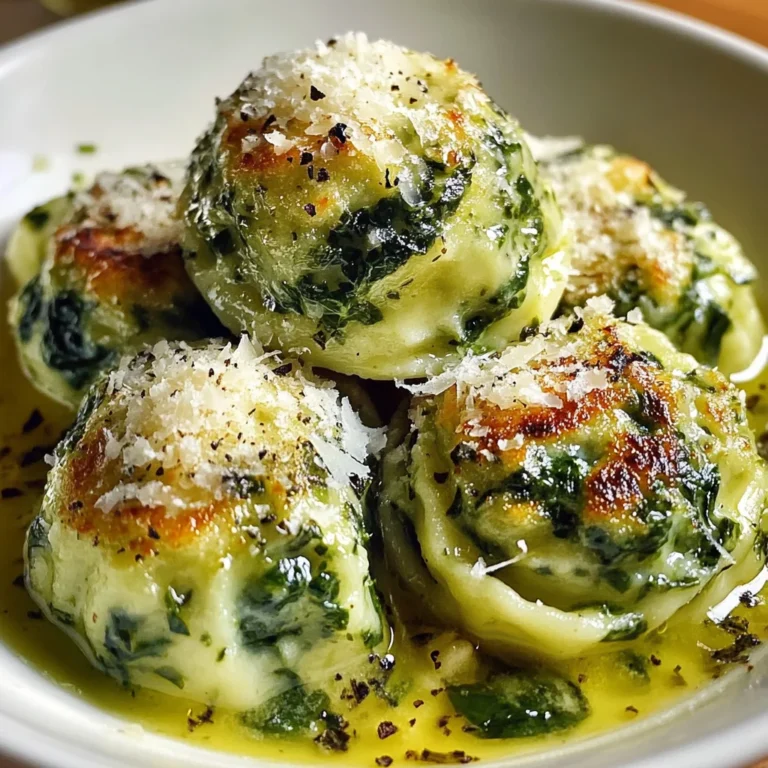 Delicious Sudtiroler Spinach Dumplings with Butter & Parmesan