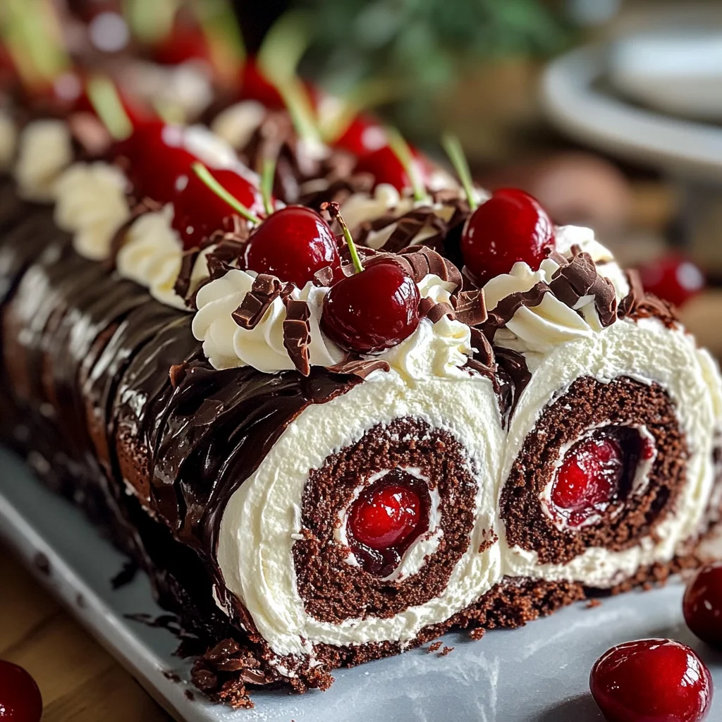 Elegant Black Forest Cake Roll Recipe - Decadent & Easy!