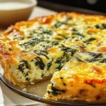 Irresistible Cottage Cheese Spinach Crustless Quiche Recipe
