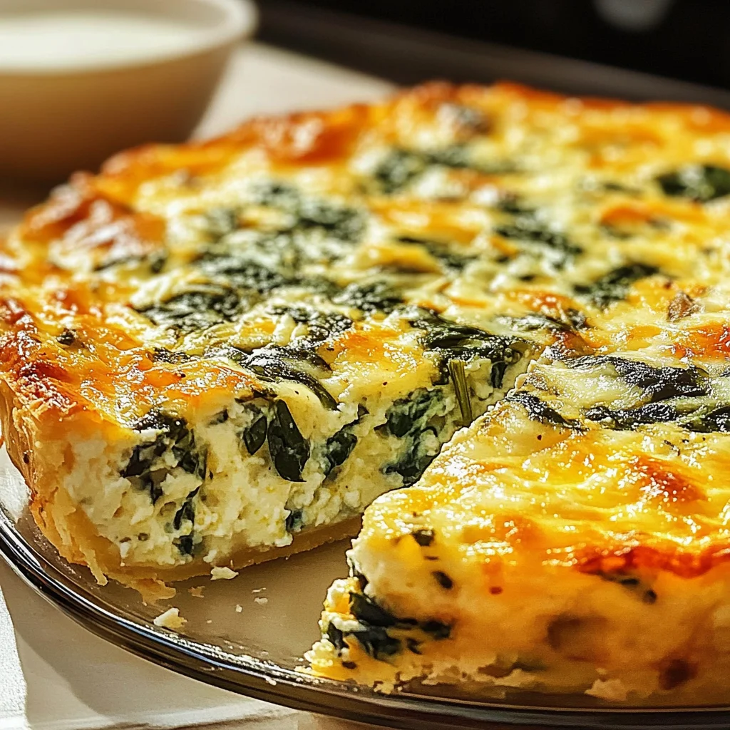 Irresistible Cottage Cheese Spinach Crustless Quiche Recipe