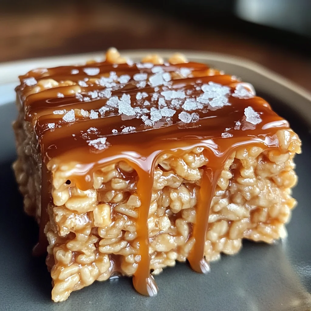 Salted Caramel Rice Krispie Treats: Sweet & Crunchy Delight!
