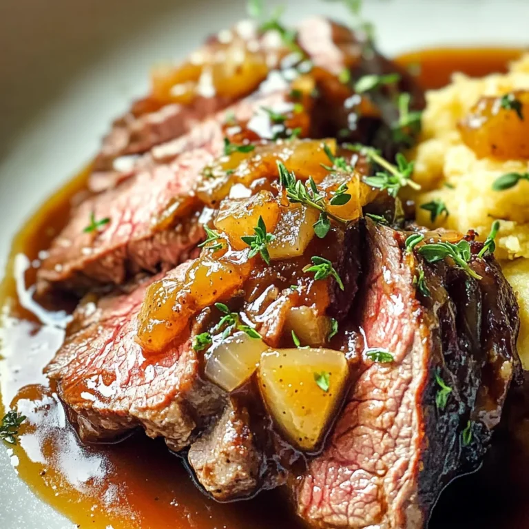 Savory Slow Cooker Apple Butter Glazed Beef Tenderloin