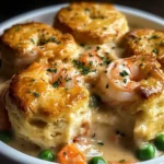 Shrimp Lobster Cheddar Bay Biscuit Pot Pie Delight
